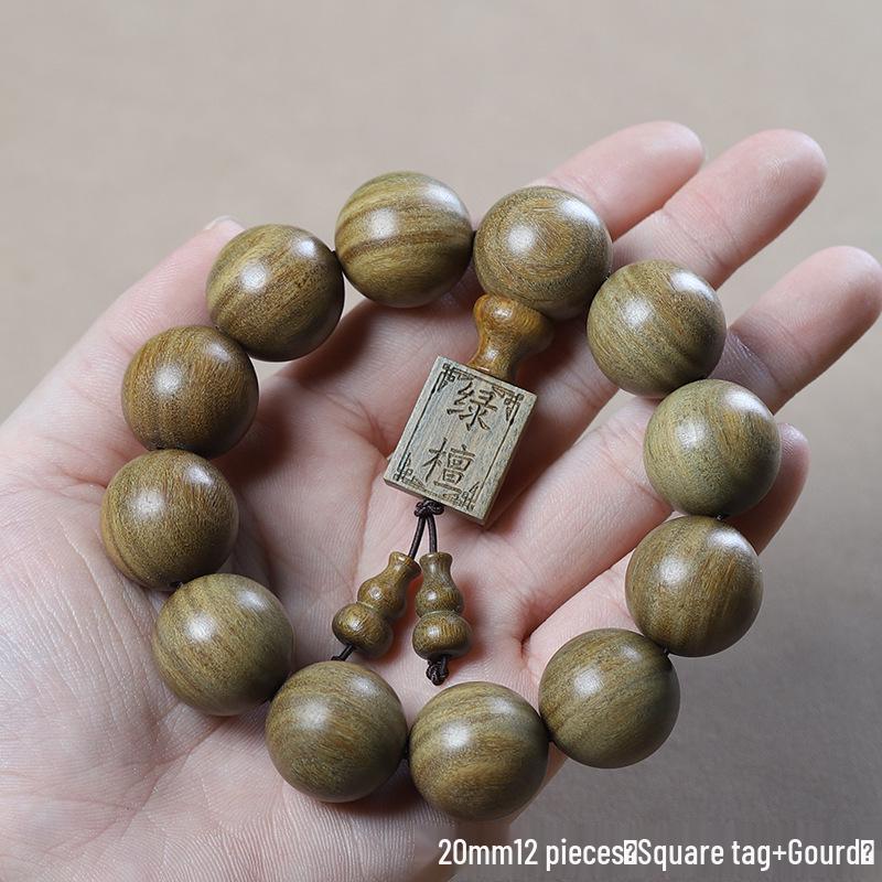 Argentina Green Sandalwood Men's and Women's Bracelet - 108 Beads, Prayer Beads of Yu Sandalwood & Rosewood.