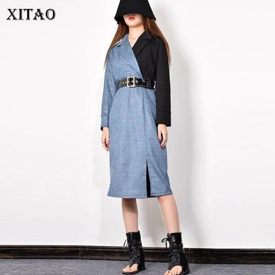 Patchwork Sashes Casual Dress GCC2824