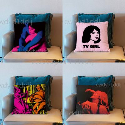 TTV Girl Fauxllennium Pillow Case Short Plush Sofa Decorative Gift Home Doublesided Printing Cushio