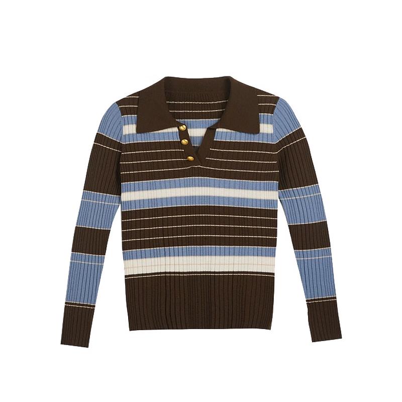 Haier Mans Women's Wool Colorblock Long Sleeve Knit Sweater