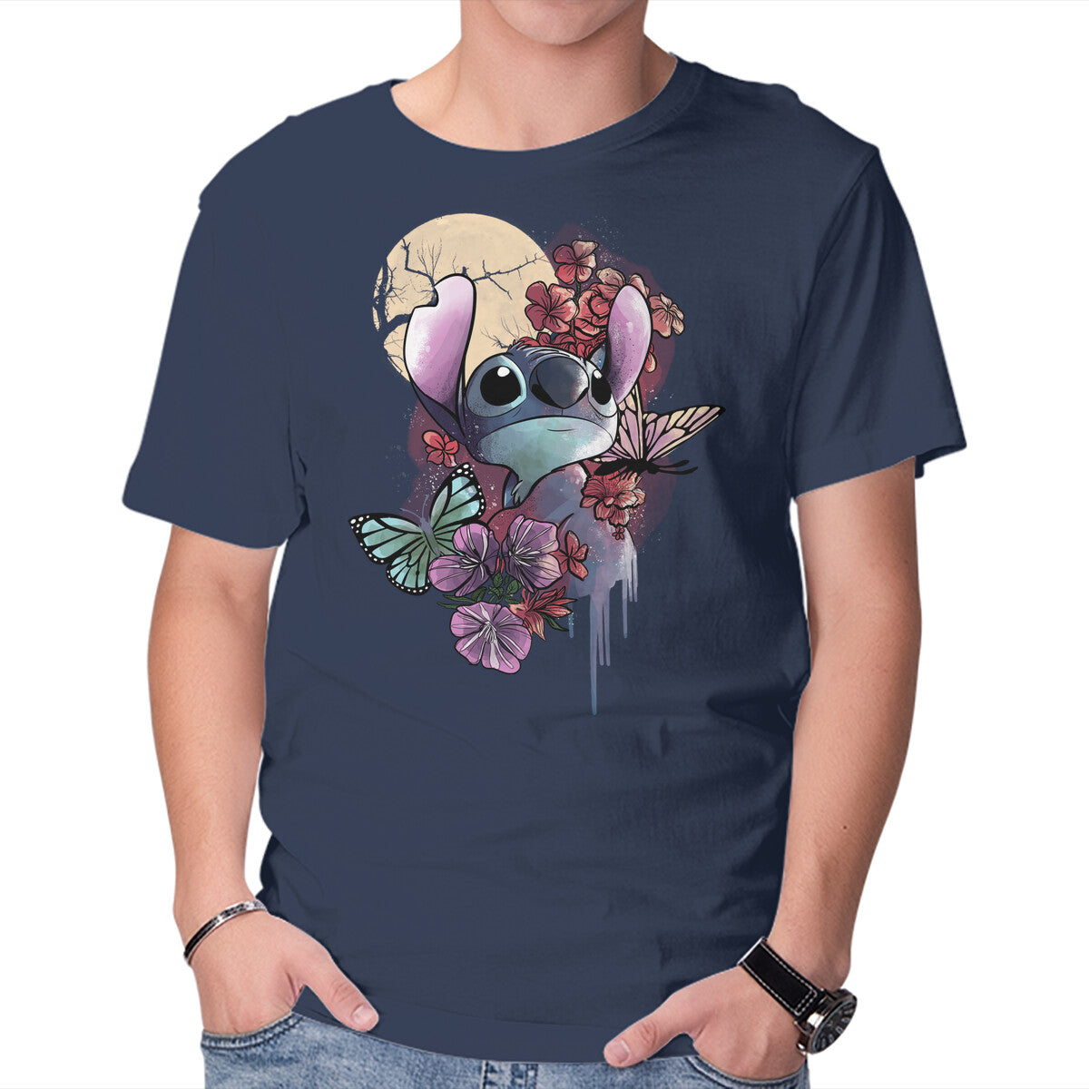 Unisex Crew Neck T-Shirt Moonlight Experiment Graphic Short Sleeve Casual Tee XXL