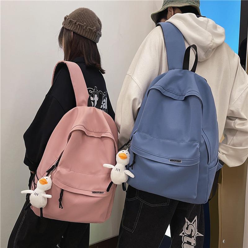Spring New Street Trend Male and Female Students Schoolbag Simple Large Capacity Backpack Travel Nylon Bag