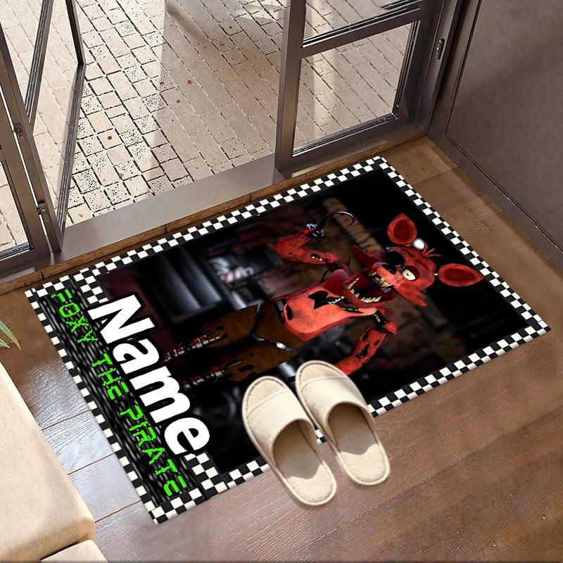 Custom Name Personalized Five Nights at Freddy's Print Carpet, Versatile Home Decor Rug, for Playroom, Apartment, Balcony, Entryway, Hallway Gift