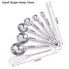 4/6/8Pcs Stainless Steel Measuring Spoon Set with Scale Kitchen Baking Measuring Tools Egg Beater Spoon Cup for Cooking