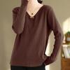 NaVaVa V Neck Ribbed Long sleeVe Knit Nk2006