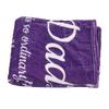 Flannel Blanket Alphabet Pattern Soft Comfortable Lightweight Portable Purple Personalized Dad Blanket for Father S Day