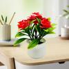 Artificial Potted Plants 5 Rose Flower Head Home Office Table Centerpiece Wedding