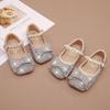 Girls' Princess Shoes 2025 New Spring Children's Soft-soled Leather Shoes Little Girl with Dress Crystal Shoes
