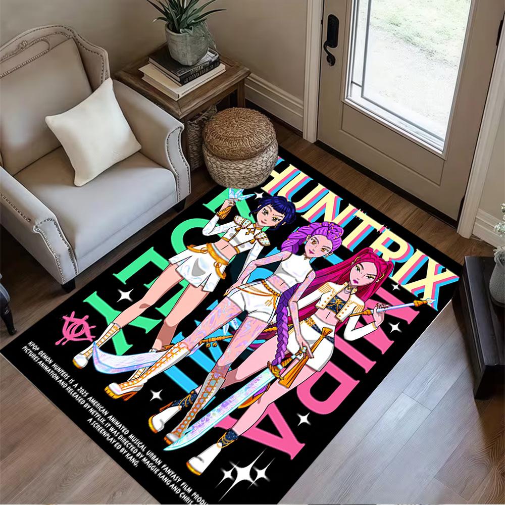 Fantasy Heroes Adventure Floor Mat Perfect for Playrooms Game Room Dormitory Dining Room Antislip Carpet Decorate Offices Spiritual Gift