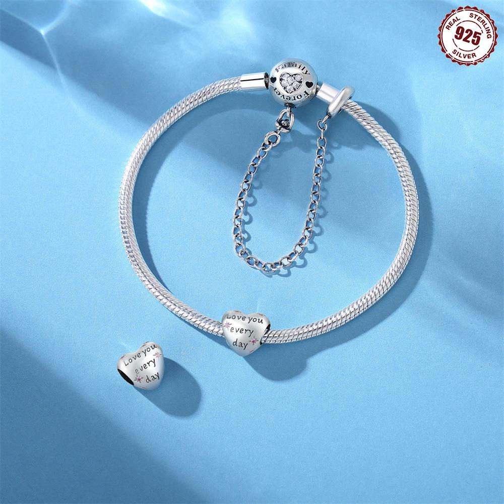 9 Sterling Silver Beaded Accessories Love Beads Suitable For Diy Bracelet Necklace Bead Making