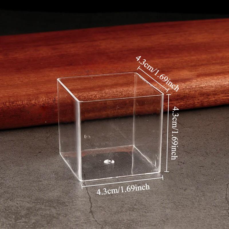 

10/20 шт. квадратные десертные стаканчики одноразовые десертные стаканчики муссовые торт закуски йогурт свадьба день рождения вечеринка рождественские принадлежности 10PCS