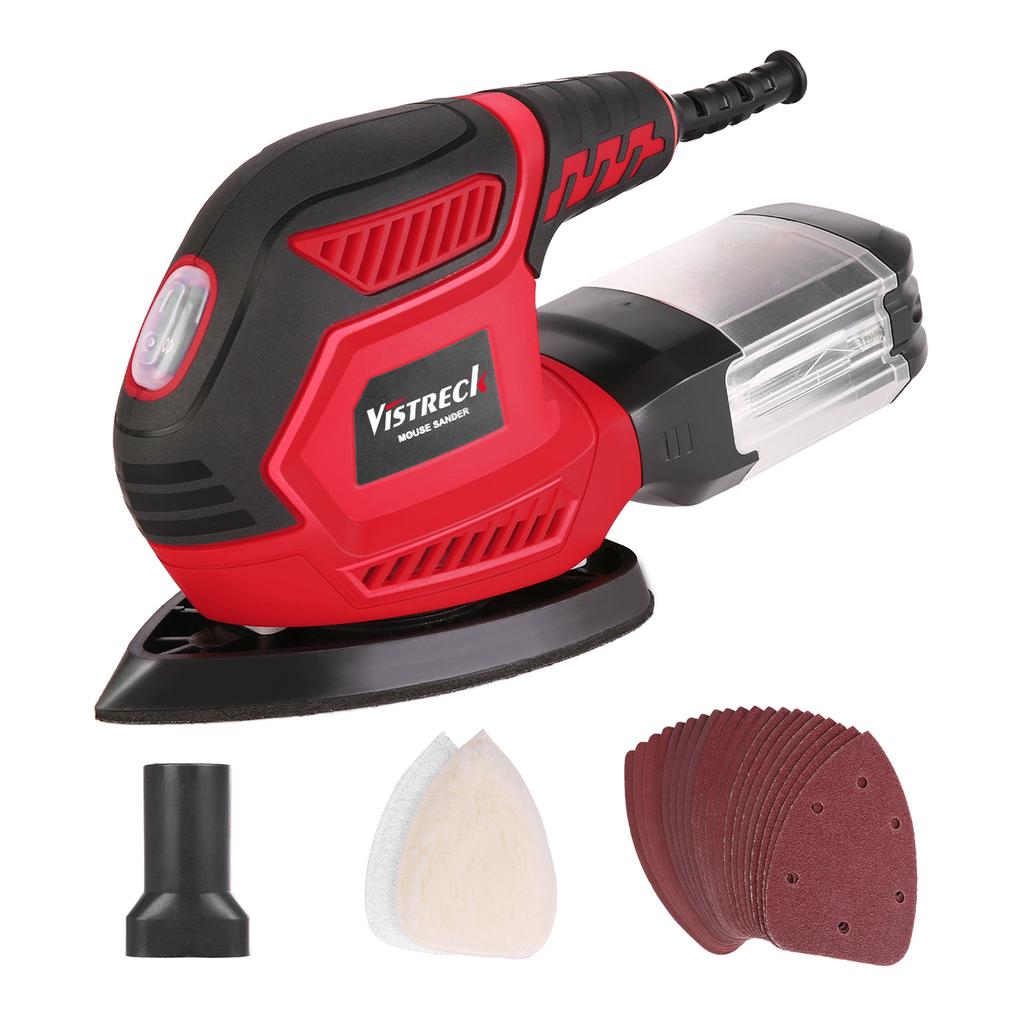 VISTRECK Detailschleifer 1,6 A 200 W 14000 OPM Kompaktschleifer Effizientes Staubsammelsystem mit