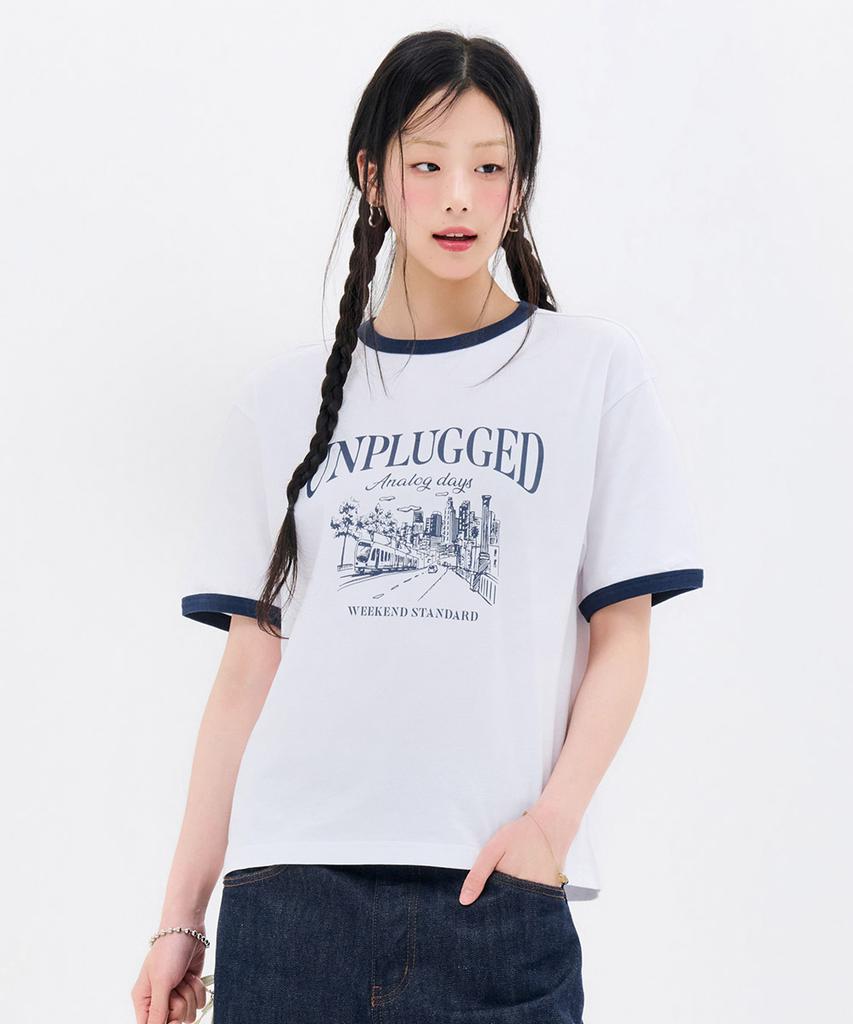 CHASECULT Unisex Ringer Graphic Short Sleeve T-Shirt-Fbzu5805C01