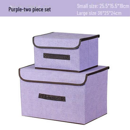 Portable Dustproof Cardboard Storage Box with Cover for Clothes and Toys