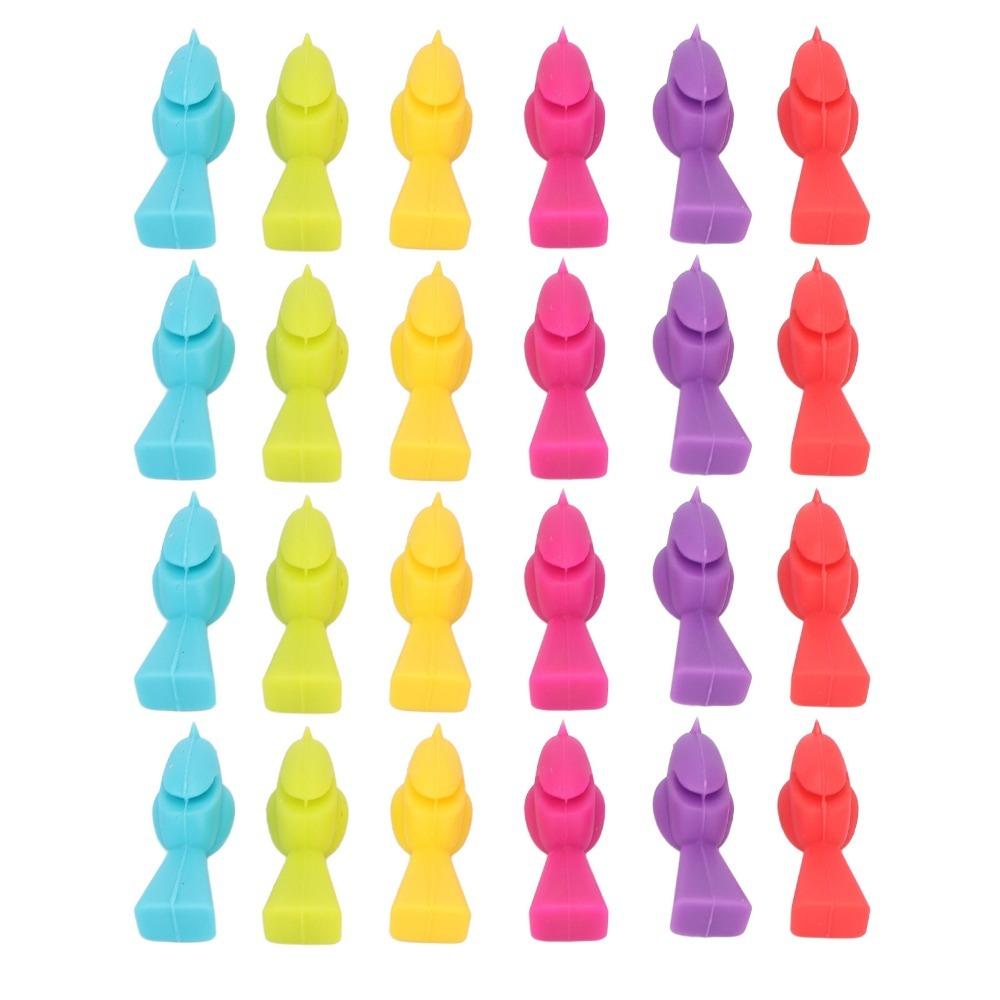 24 PCS Reusable Wine Glass Markers Silicone Wine Cup Labels  Cocktail Glass Wine Glass