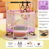 Children's Indoor Trampoline & Swing Set with Anti-Tip Safety Bar