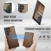 For Samsung Galaxy S24 Ultra Case JEEHOOD J10  Magnetic Case Leather Back Phone Cover with Detachable Card Holder Kickstand