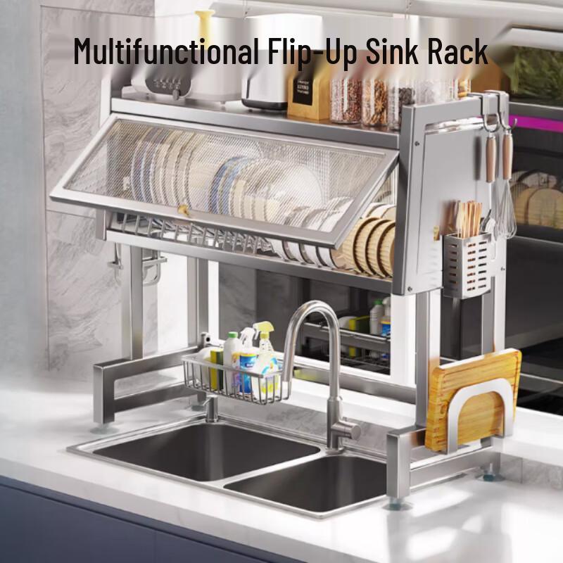 Multifunctional Over-Sink Dish Drying & Storage Rack