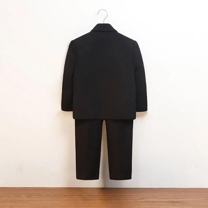 Boys Suit Fashion Design Handsome School Children's Clothes Set Casual Blazers Pants 2pcs Page Boy Wedding Performance Costumes