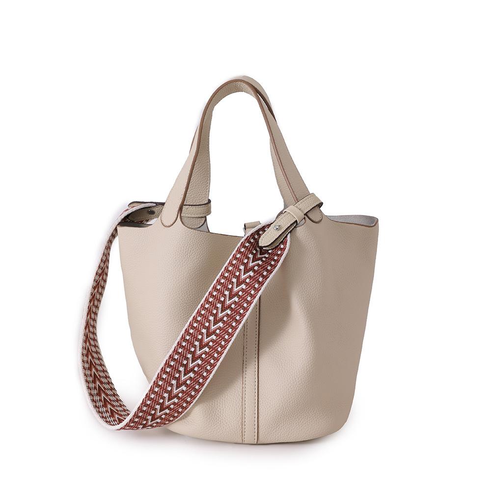 Full first layer togo cowhide women's handbag bag genuine leather vegetable basket bucket bag simple versatile bag