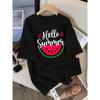 Summer Watermelon Prints T Shirt Women Cotton Breathable T-Shirts Female Street New Sportswear Hip Hop Casual Short Sleeve