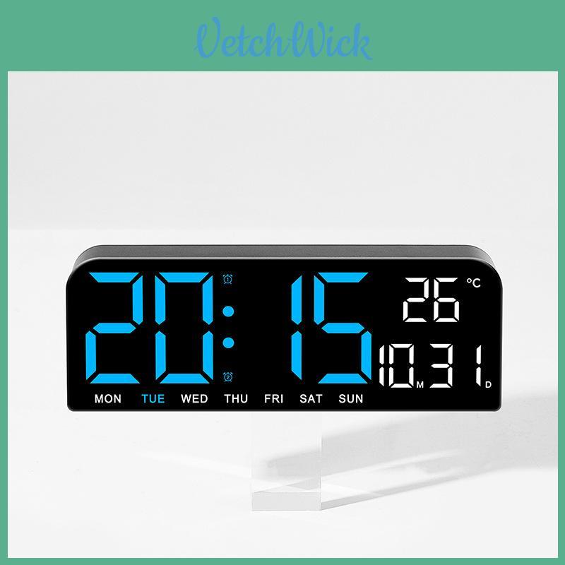 Modern Minimalist Led Desk Clock With Temperature Calendar And Alarm For Home Office Decor