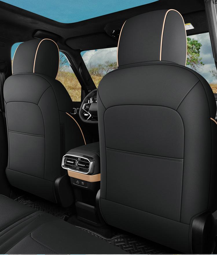 Traveler Car Seat Cushion Cover - Universal Fit, Full Leather, Four Seasons, New Model, for Five-Seat Cars