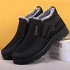 Shoes for Men Winter Fashion Non-slip Cotton Shoes Men's Thickened Leather Waterproof Casual Snow Boots Zapatillas Hombre