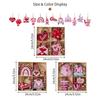 12Pc Valentine Hangings Wood Holiday Decoration Love Flower Valentine Ornaments Valentine'S Day Decorative Love Envelope Pendant