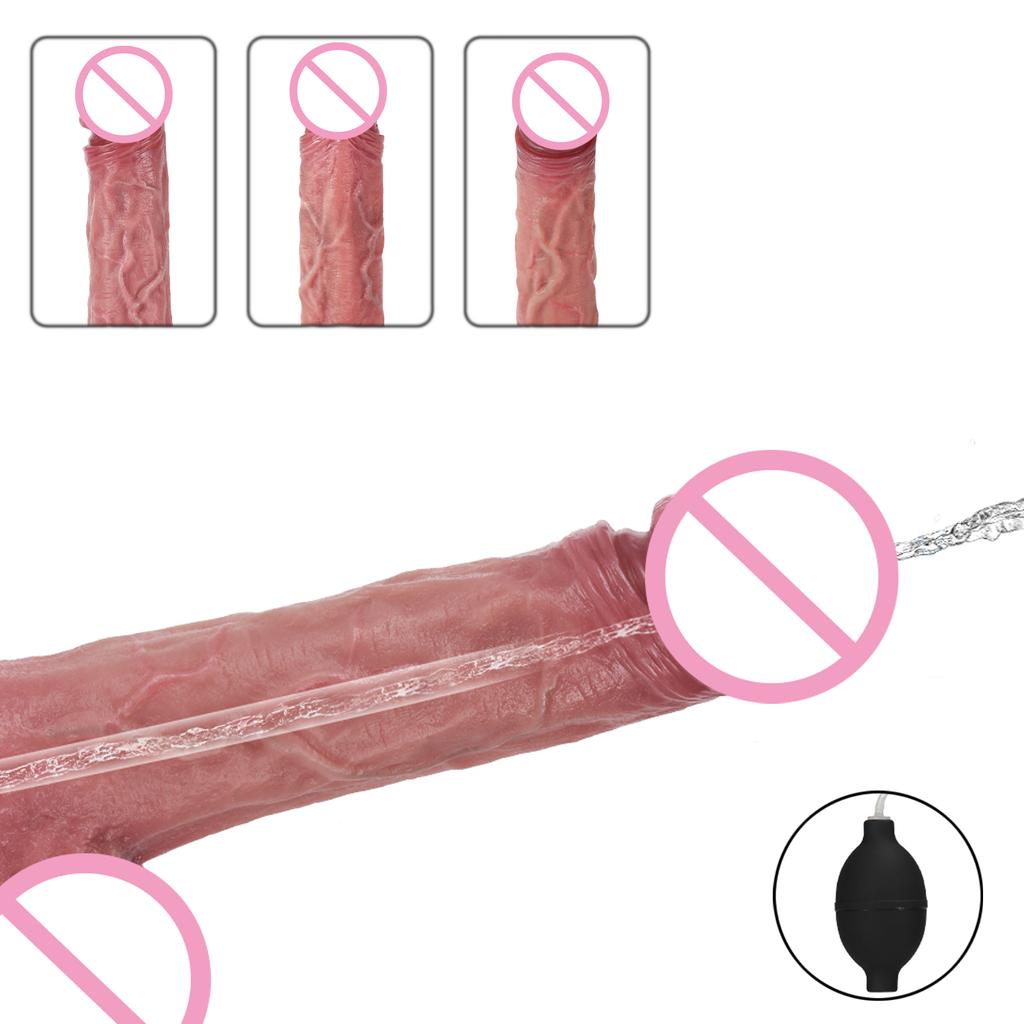 Realistic Squirting Dildo 8.5 Inch Ejaculating Penis with Suction Cup G-Spot Anal Prostate Dildos Adult Sex Toys for Wome Men