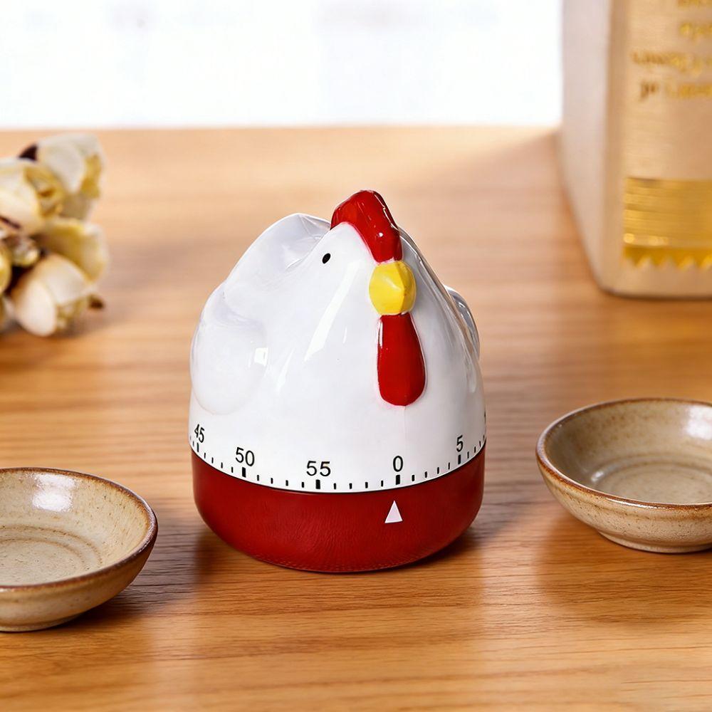Hen Kitchen Timer Mechanical Countdown Clock Pattern Decor Cooking Timer  Kitchen Use