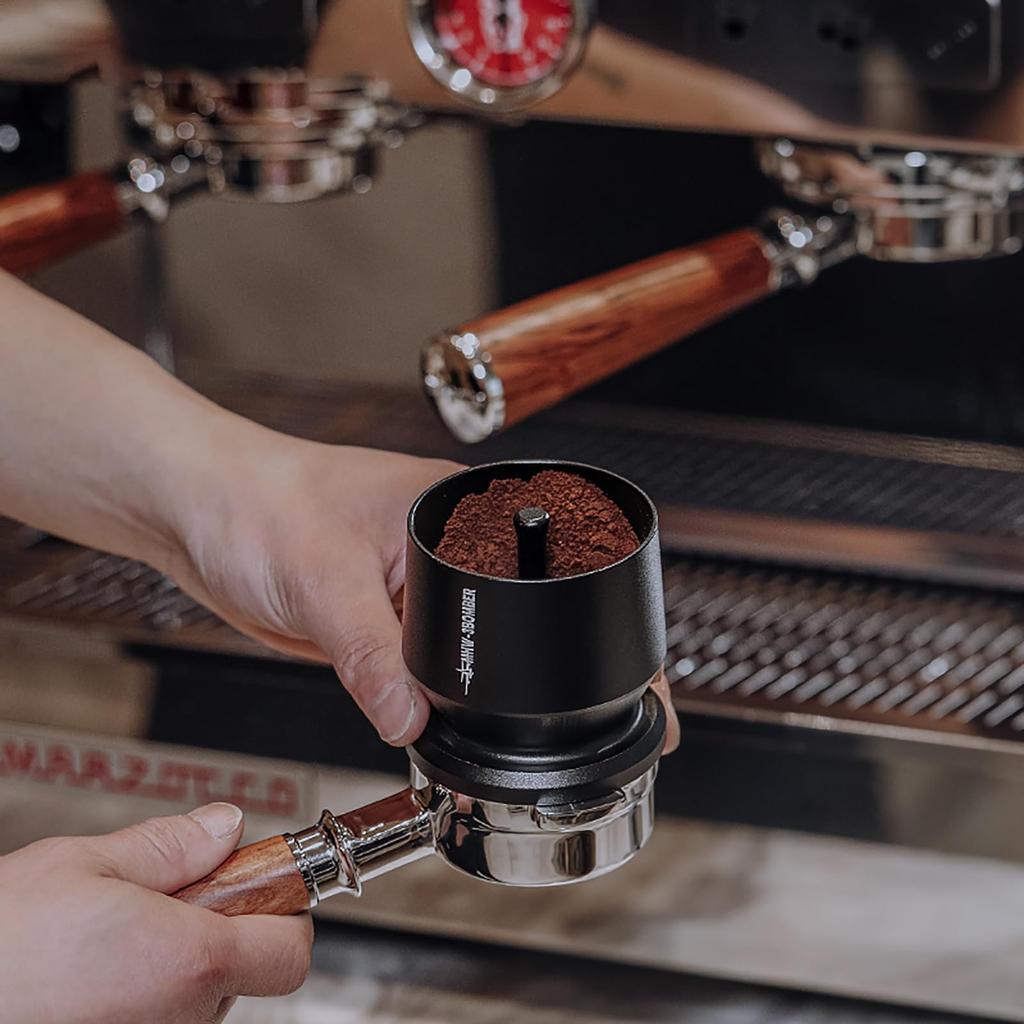 MHW-3BOMBER 51-54mm Espresso Dosing Cup, Coffee Powder Receiving Cup, 53mm Blind Shaker, Espresso Machine Accessories, Dosing Funnel, Black (DR5504B)