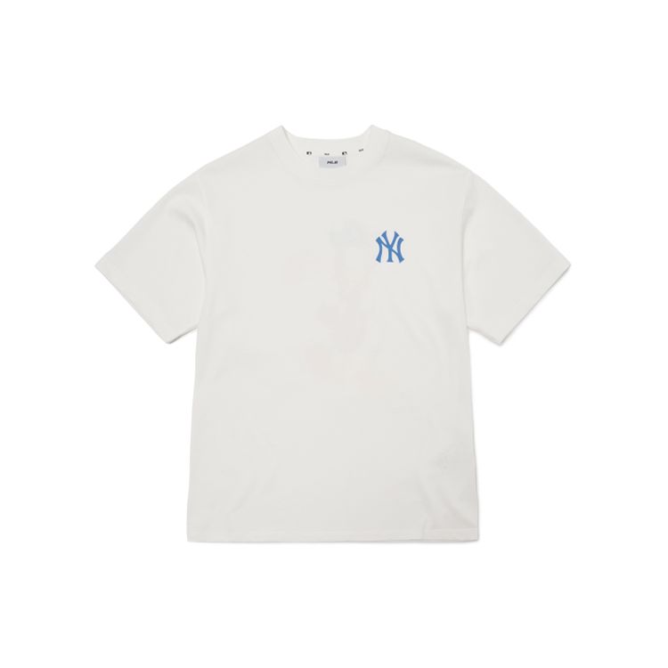 T-shirt Unisex Girocollo Manica Corta Stampa Paperino Disney MLB Bianca 3ATSD0114-50IVS