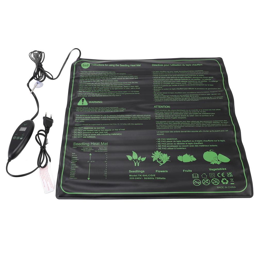Seedling Heat Mat Water Proof Germination Station Heat Mat Plant Heating Pad for Indoor Home 20x20 I