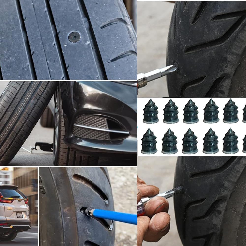 GYWHOOFT 20pcs Tools Tire Repair Rubber Nail Tire Repair Rubber Nail Puncture Repair Kit
