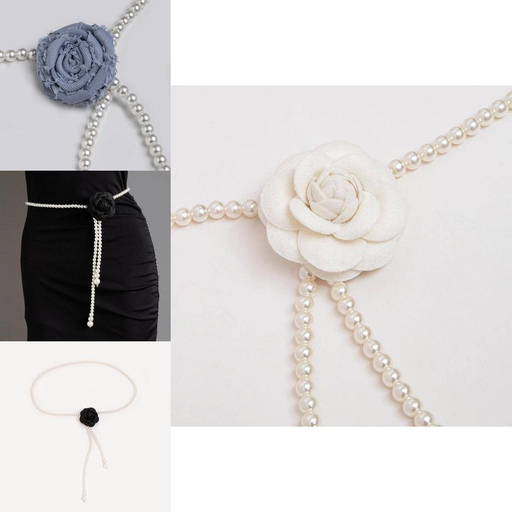Womens Stylish Pearl Flower Waist Band For Traditional Dress Casual Summer Wear