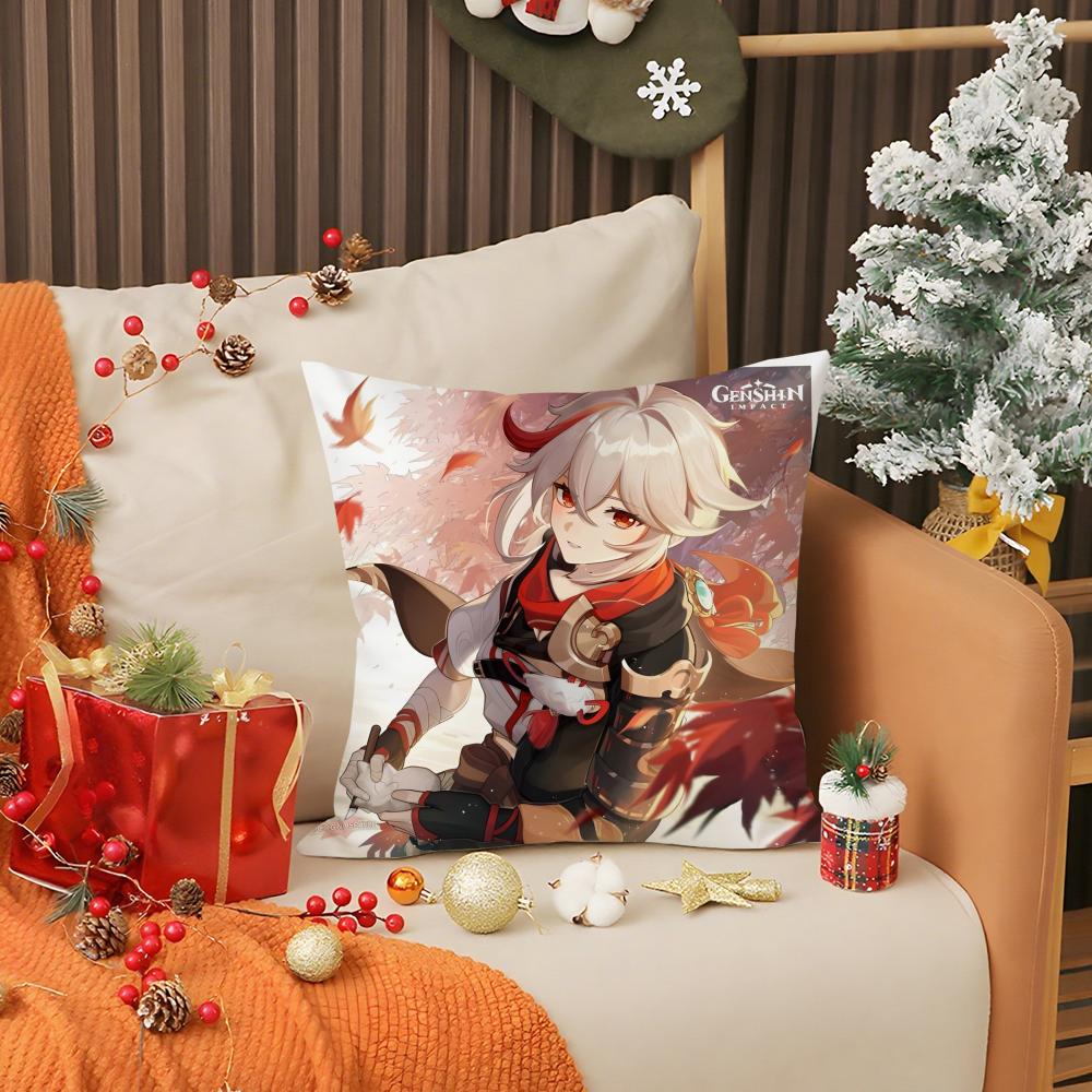 Game Genshin Impact Kaedehara Kazuha Pillow Case Double Sided Comfort Pillow Cover Fit Car Sofa Bedroom & Other Scenes