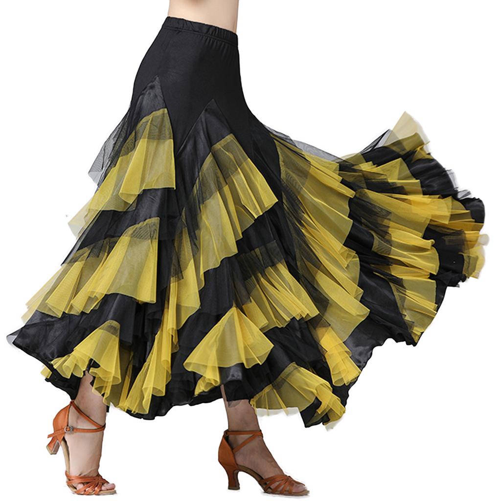 Flamenco Tanzsaal Walzer Tanzrock Damen Moderne Kostüme