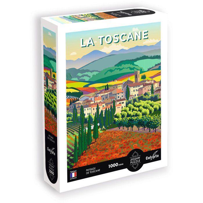Puzzle - SENTOSPHERE - Calypto - 1000 pieces - Paysage de la Toscane - Toucher soyeux - Des 9 ans