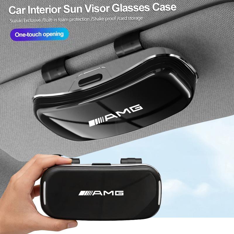 Car Visor Glasses Box Auto Sunglasses Storage Box For Benz AMG W205 W211 W212 W201 W210 W108 W168 W221 W222 CLE GLA CLS EQA A180