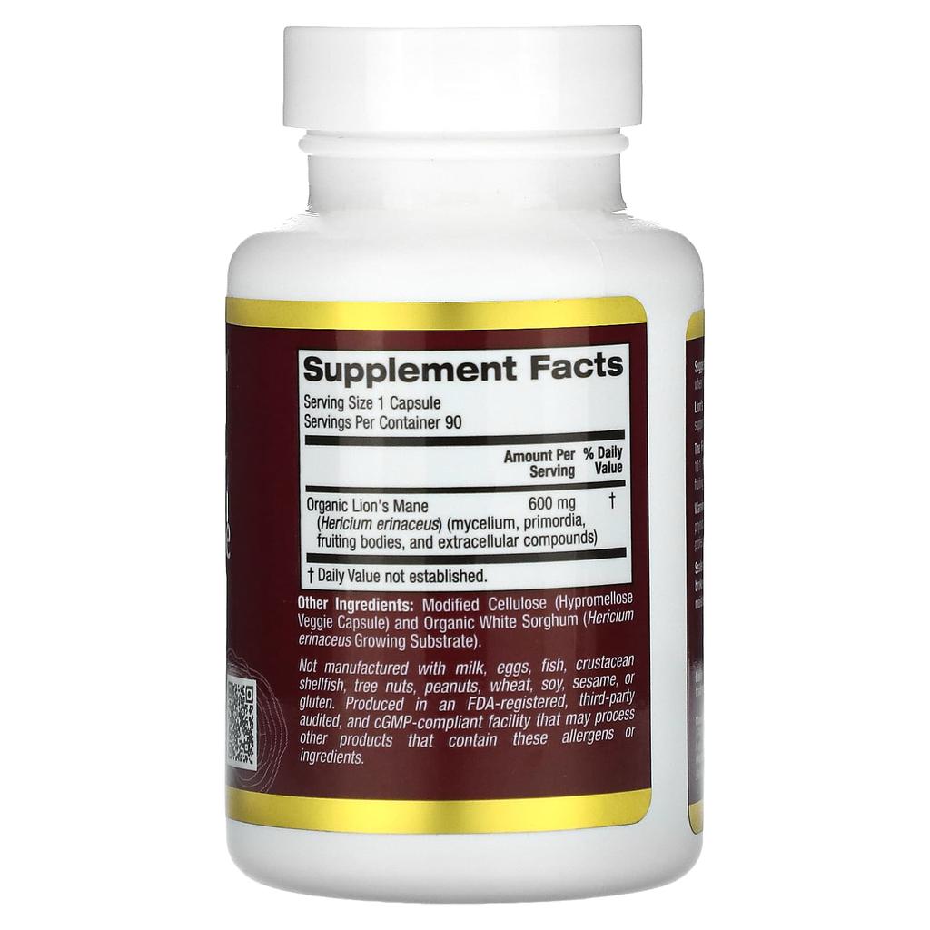 Organic Deer Antler Mushroom, 90 Vegetable Capsules