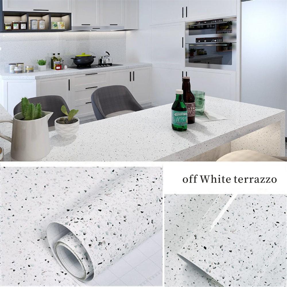 Marmor Vinyl Tapete für Wände in Rollen Wasserdichte Wandaufkleber Badezimmer Tisch Küche Klebeaufkleber Möbel Dekor Folie