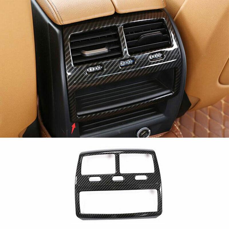 For BMW 5 Series 2018-  Carbon Fiber ABS Rear Air Outlet Vent Cover Trim