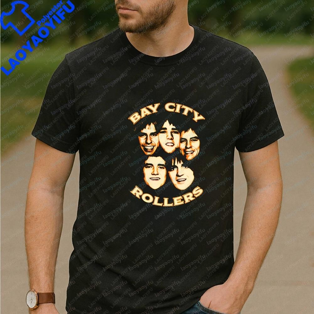 KoreanStyle Review Of Unisexs Clothing Bay City Rollers Summer ShortSleeved Unisexs And Unisexs Shirts Comfortable TShirts