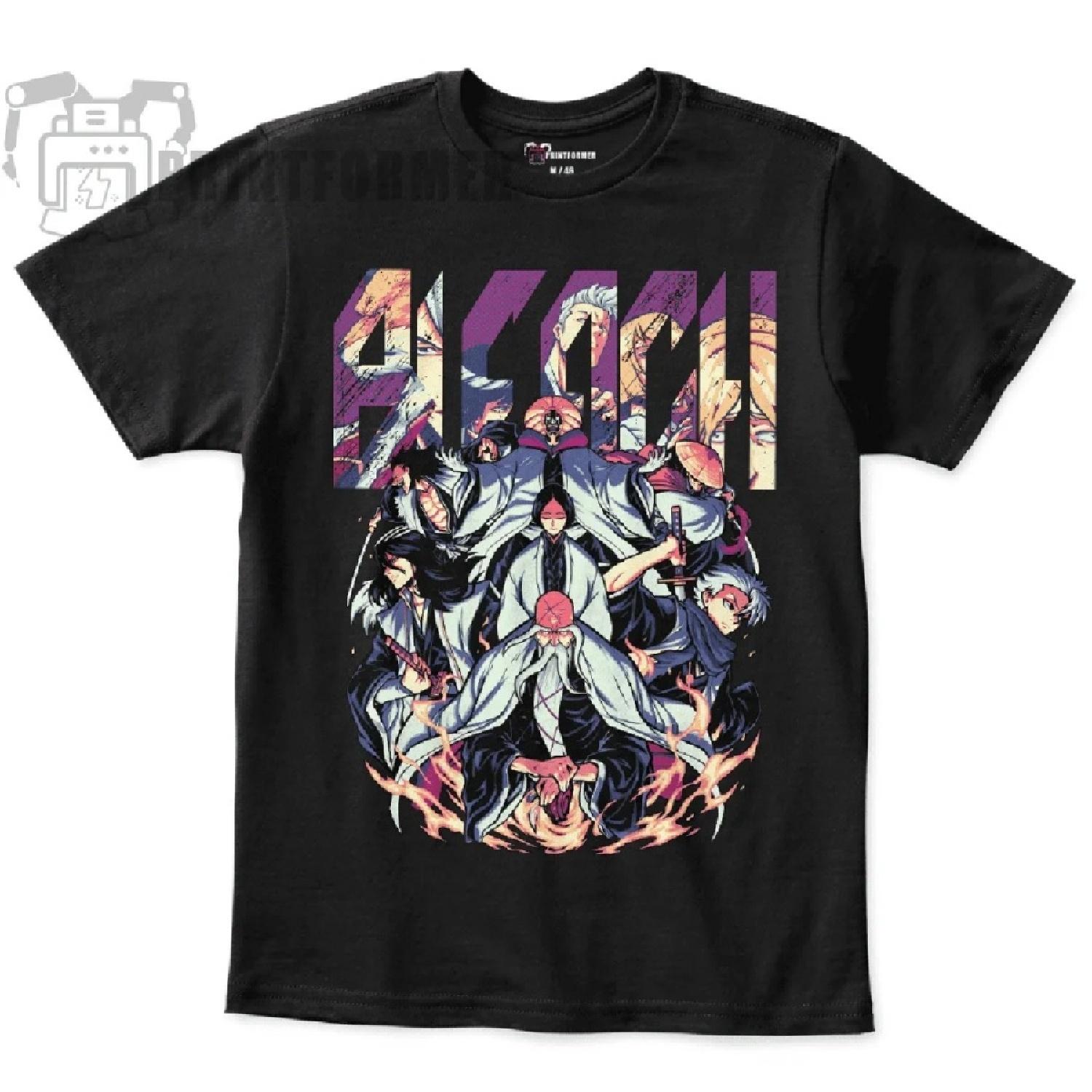 

Byakuya Kuchiki T-Shirt Bleach Shirt Manga Strip Anime Graphic Tee All Size 100 Cotton S