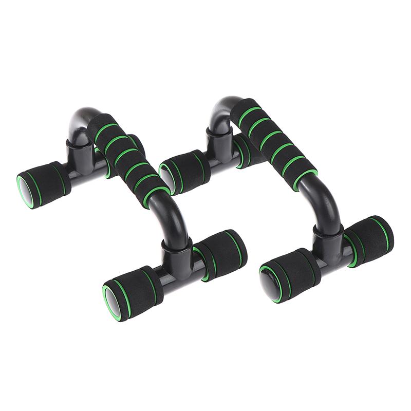 1Pair Non-Slip Push-Up Support H-Shaped Strong Pushup Bars Calisthenics Parallel Bars Muscle Training Push Up Stand зелёный