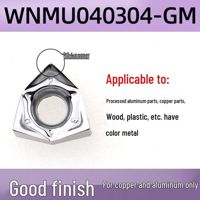 90° Double-Sided Hexagonal WNMU080608 Cutting Inserts for Cross-Border Fast Feed Milling Cutter