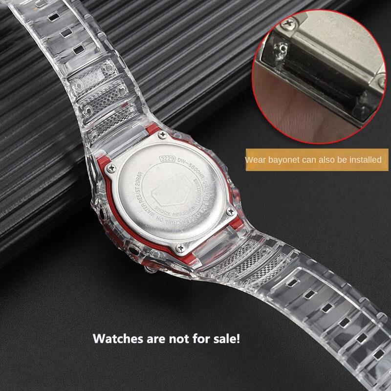 Set Integrato DW5600 Per Casio Blocco Piccolo Serie DW-5600 GW-M5610 Custodia Trasparente Gelatina Modificata Set Cinturino Orologio