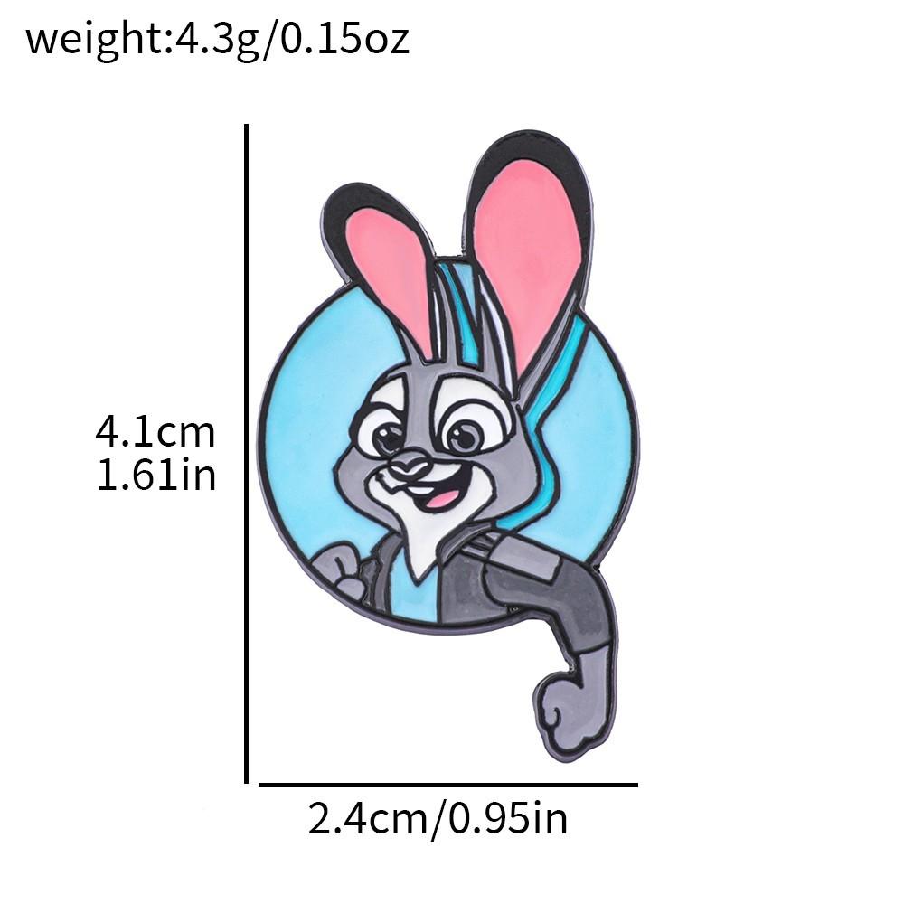 28 Spot Crazy Zootopia Metal Badge Nick Fox Judy Rabbit Alloy Enamel Brooch Hot Sale