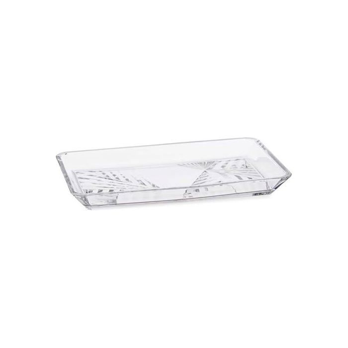 Plateau en verre rectangulaire - Pasabahce - 27,5 cm - Transparent - Idéal pour pâtisseries - Élégant - Pieds - Oblongue